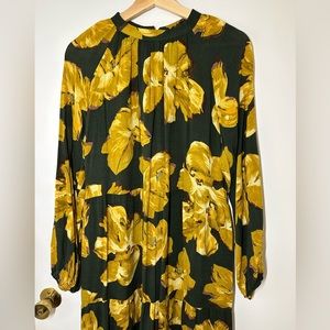 A NEW DAY Green Floral Maxi Dress with Pockets